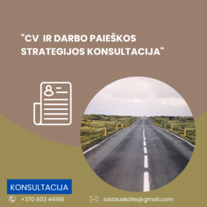 „CV  ir darbo paieškos strategijos konsultacija”